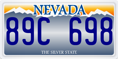 NV license plate 89C698