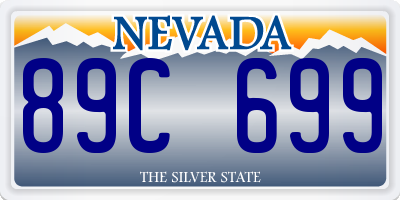 NV license plate 89C699