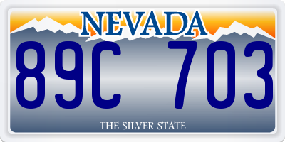 NV license plate 89C703