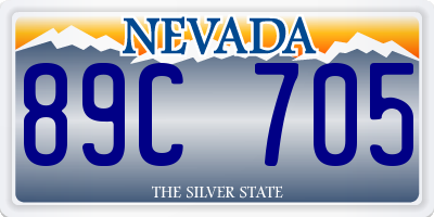 NV license plate 89C705