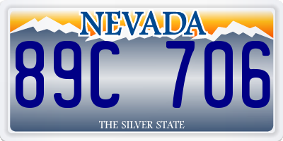 NV license plate 89C706