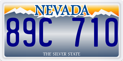 NV license plate 89C710