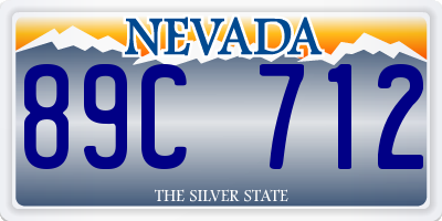 NV license plate 89C712