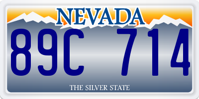 NV license plate 89C714