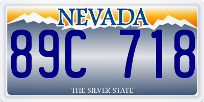 NV license plate 89C718