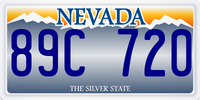 NV license plate 89C720