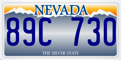 NV license plate 89C730
