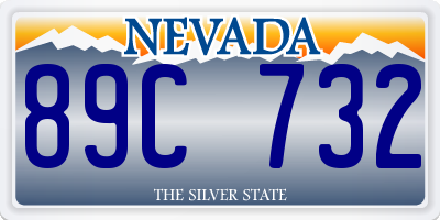NV license plate 89C732