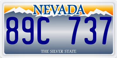 NV license plate 89C737