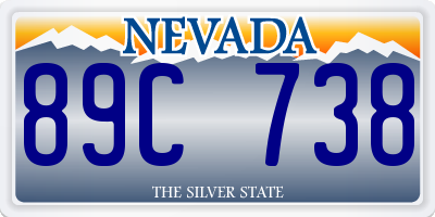 NV license plate 89C738