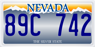 NV license plate 89C742
