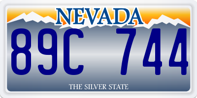 NV license plate 89C744
