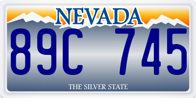 NV license plate 89C745