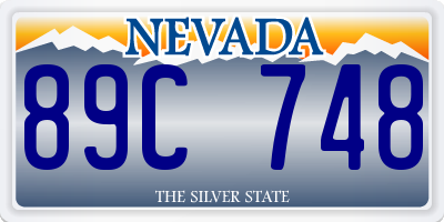 NV license plate 89C748