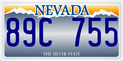 NV license plate 89C755