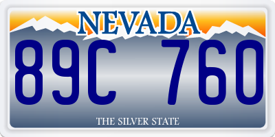 NV license plate 89C760