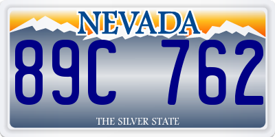 NV license plate 89C762