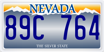 NV license plate 89C764