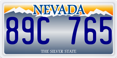 NV license plate 89C765