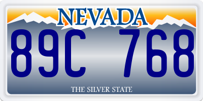 NV license plate 89C768