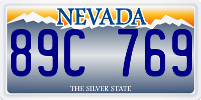 NV license plate 89C769