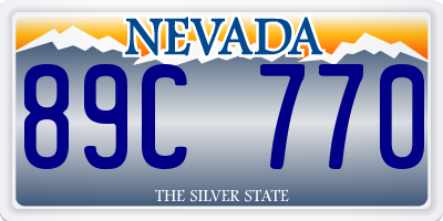 NV license plate 89C770