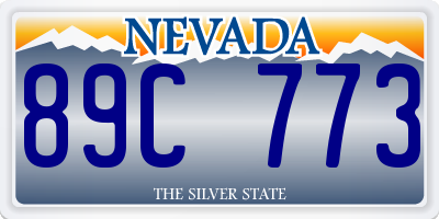 NV license plate 89C773
