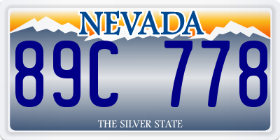 NV license plate 89C778