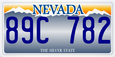 NV license plate 89C782