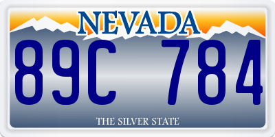 NV license plate 89C784