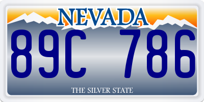 NV license plate 89C786