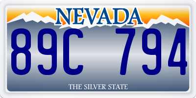 NV license plate 89C794