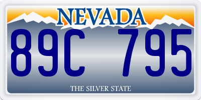 NV license plate 89C795