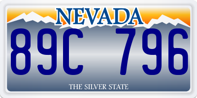 NV license plate 89C796