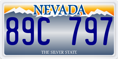 NV license plate 89C797