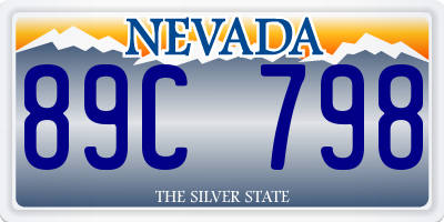 NV license plate 89C798