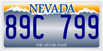 NV license plate 89C799