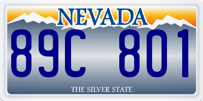 NV license plate 89C801