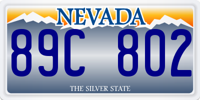 NV license plate 89C802