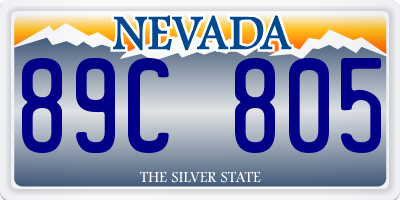 NV license plate 89C805