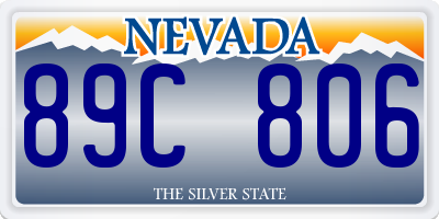 NV license plate 89C806