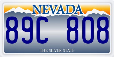 NV license plate 89C808