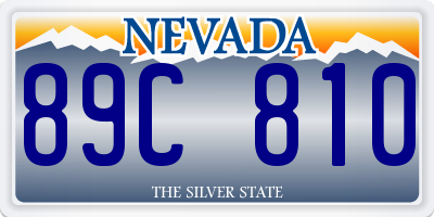 NV license plate 89C810