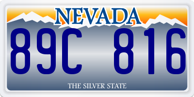 NV license plate 89C816