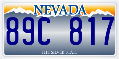 NV license plate 89C817