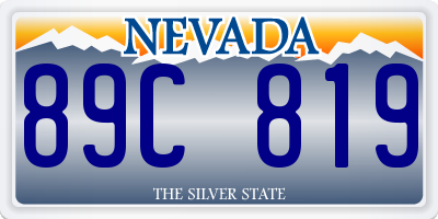 NV license plate 89C819