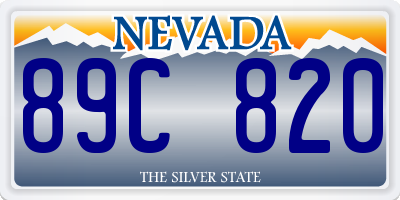 NV license plate 89C820