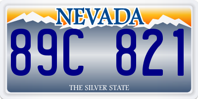 NV license plate 89C821