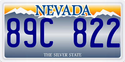 NV license plate 89C822