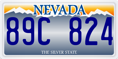 NV license plate 89C824